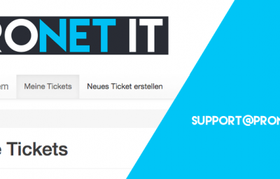 Das Pronet-IT Support System ist online